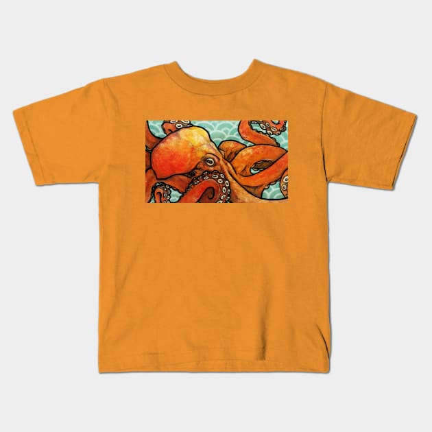 Octopus Kids T-Shirt by mycologist